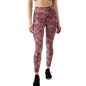 Athleta Women's Ultimate Stash 7/8 Tight Leopard Mauve Size XXS New With Tags